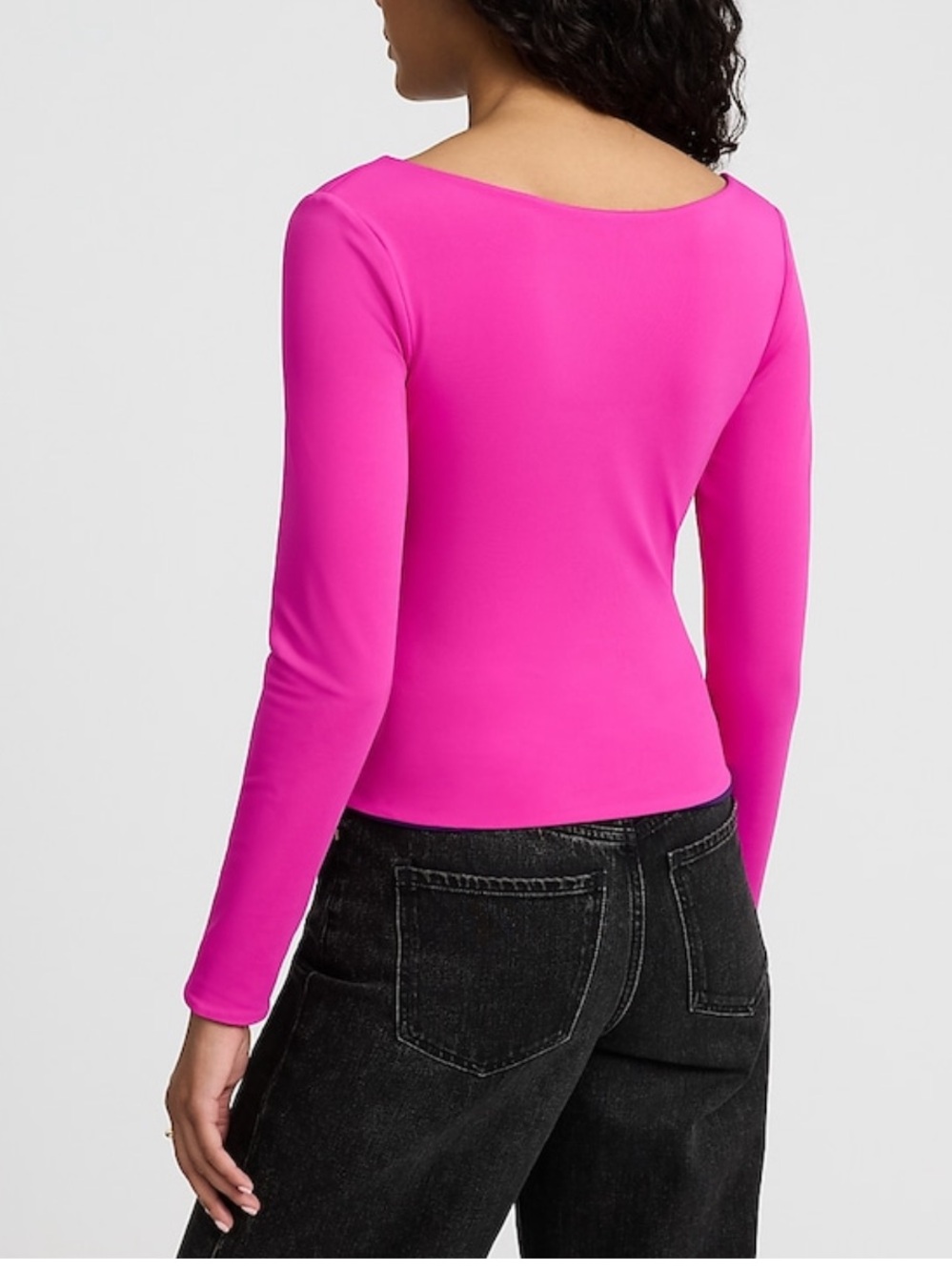 Express Pink and Purple Body Contour High Compression Reversible Scoop Neck Sz L - Picture 2 of 13